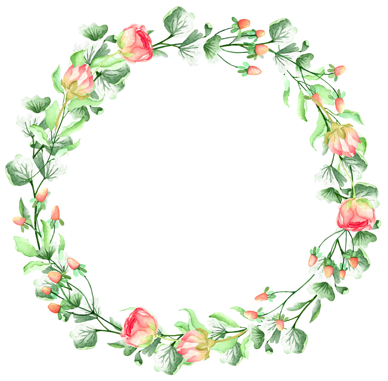 Круглая рамка из цветов