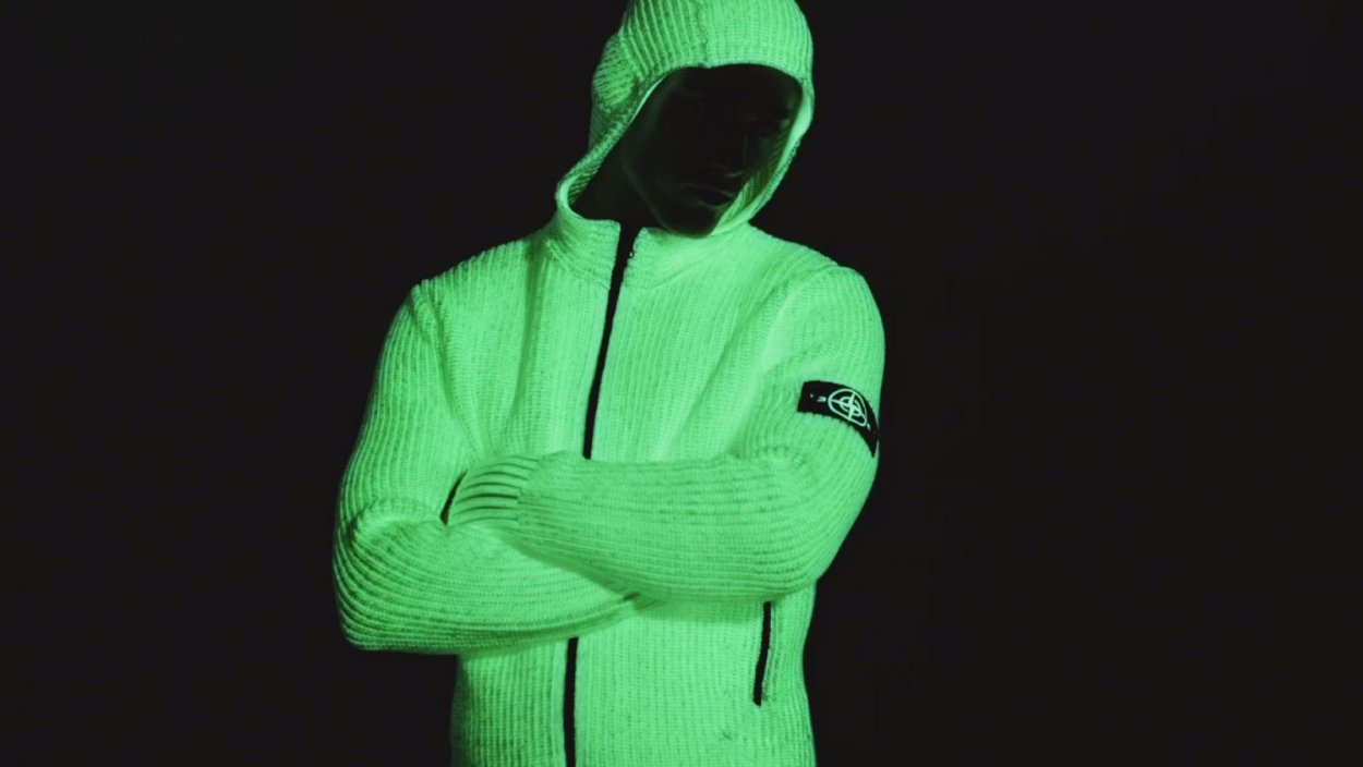 ЗИП худи Stone Island зеленая