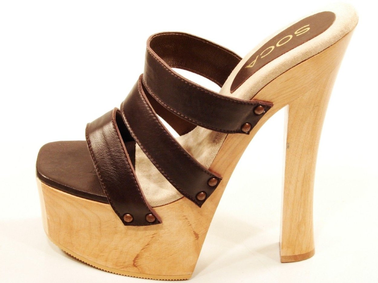 Wood Heels Mules
