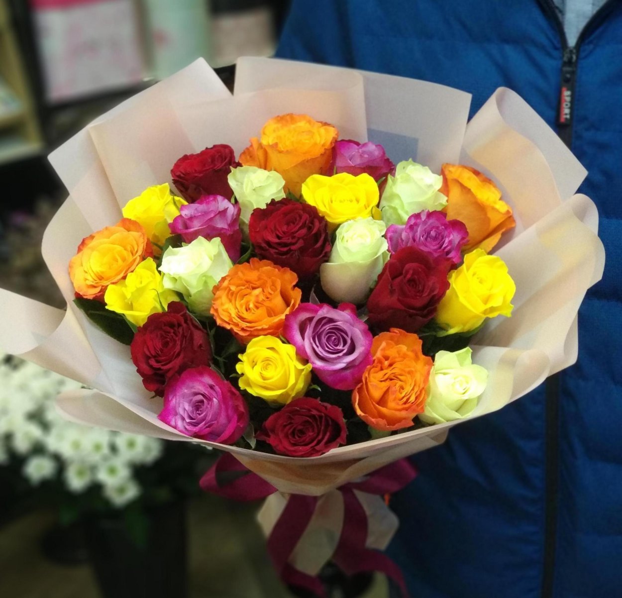 Букет микс из 25 роз