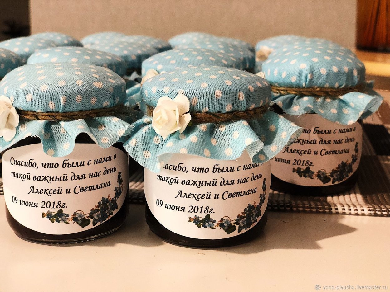 Этикетка на варенье свадебное
