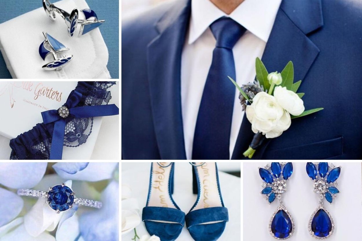 Свадьба в синем цвете гости