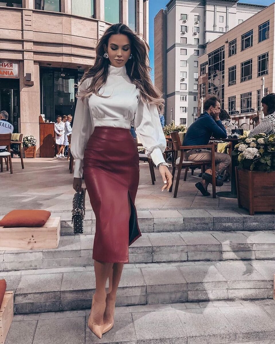 Satin Midi skirt юбка
