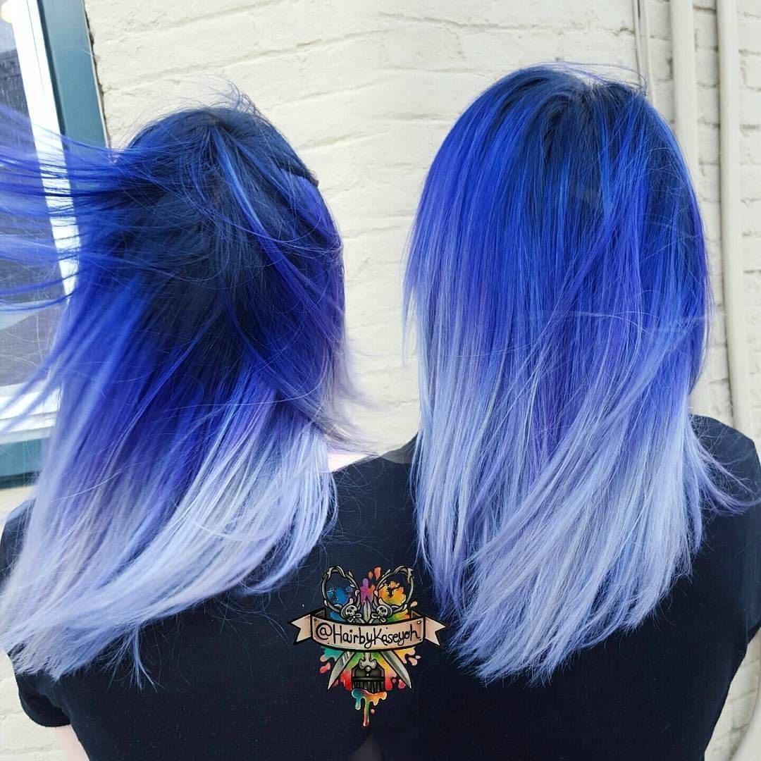 Какой цвет сочетается с голубым цветом волос