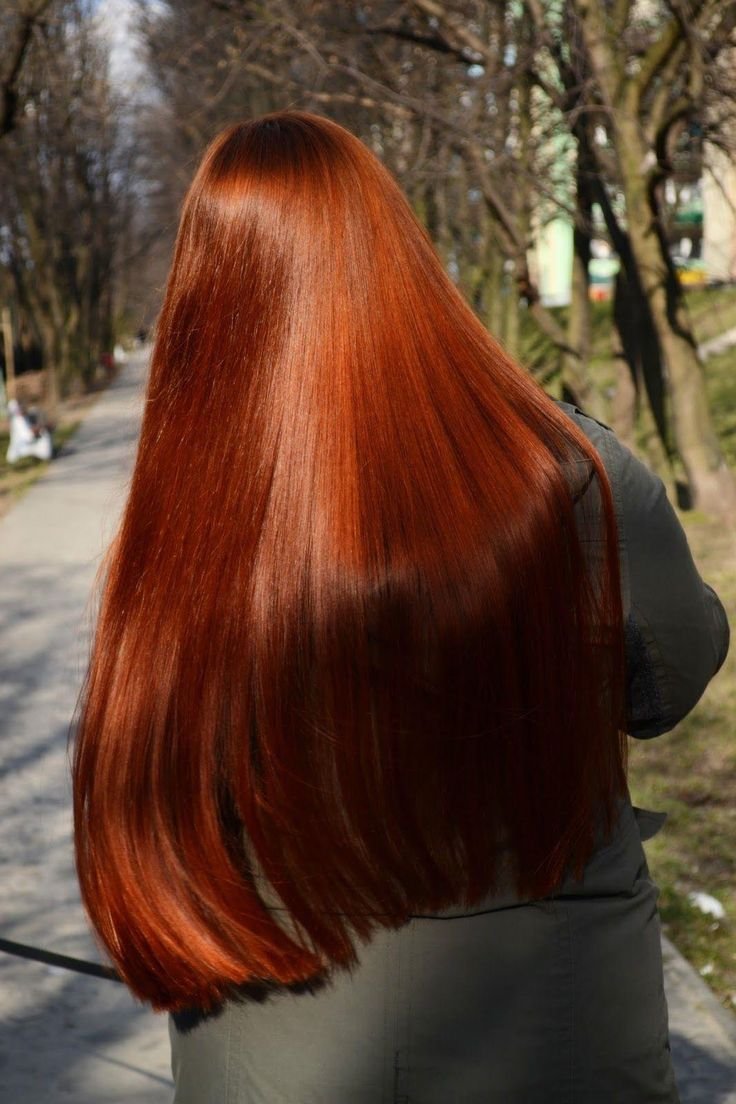 Окрашивание в темно рыжий цвет