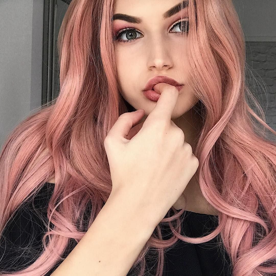 Темно персиковый цвет волос