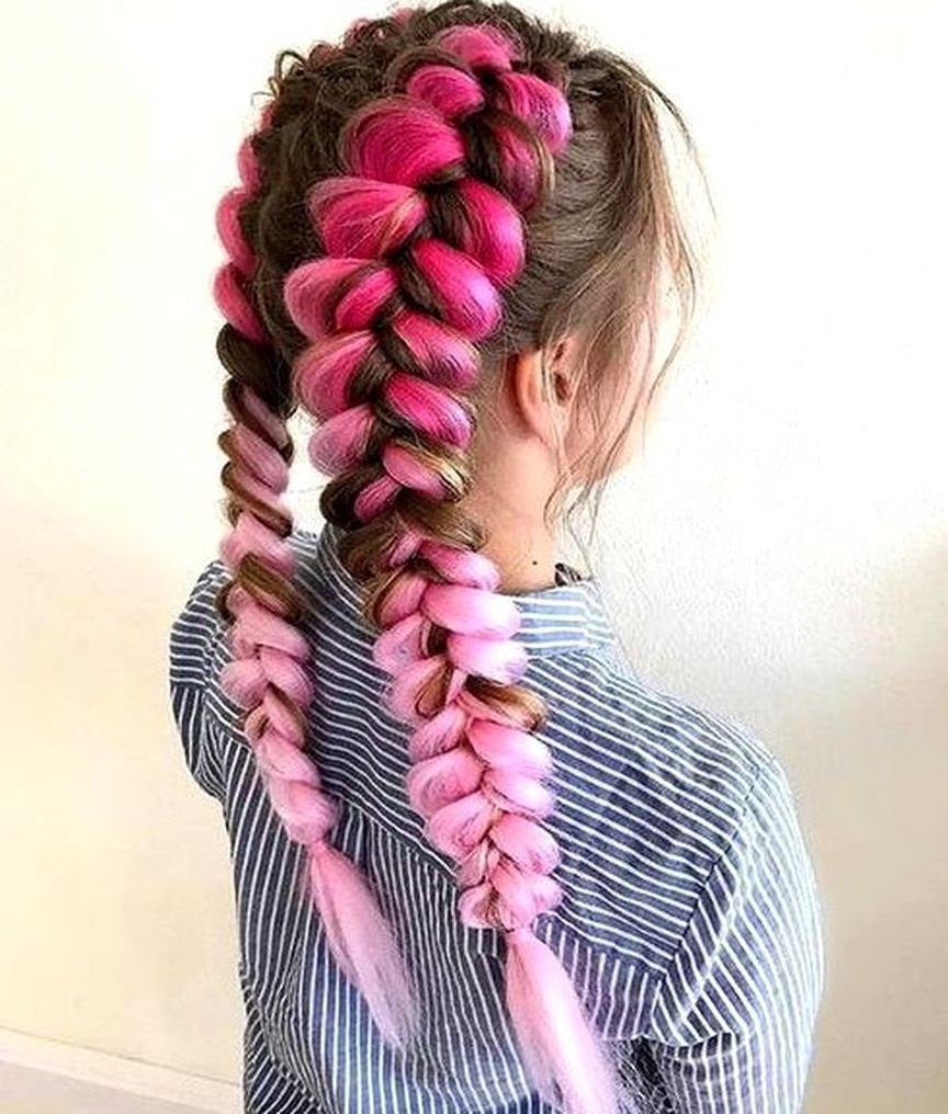 Французские косы с канекалоном