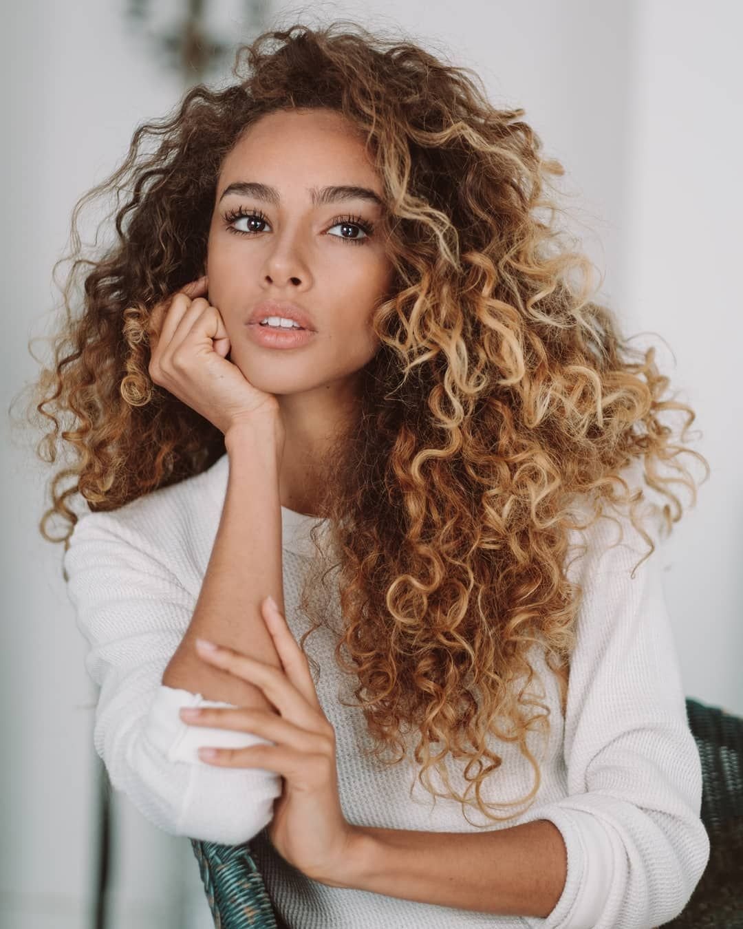 Teen Girl With Curly Hair