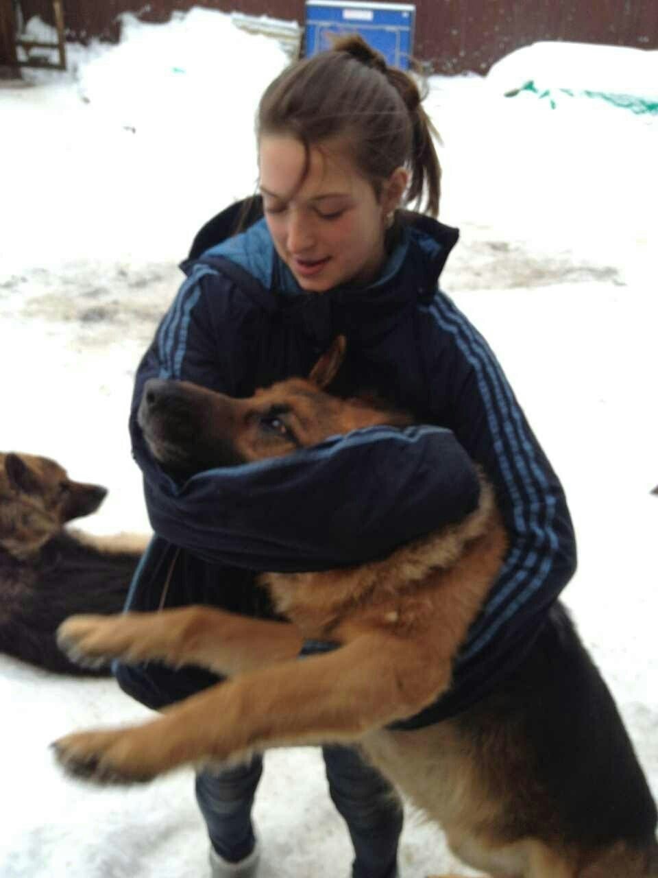 Снежана Прудько с собакой