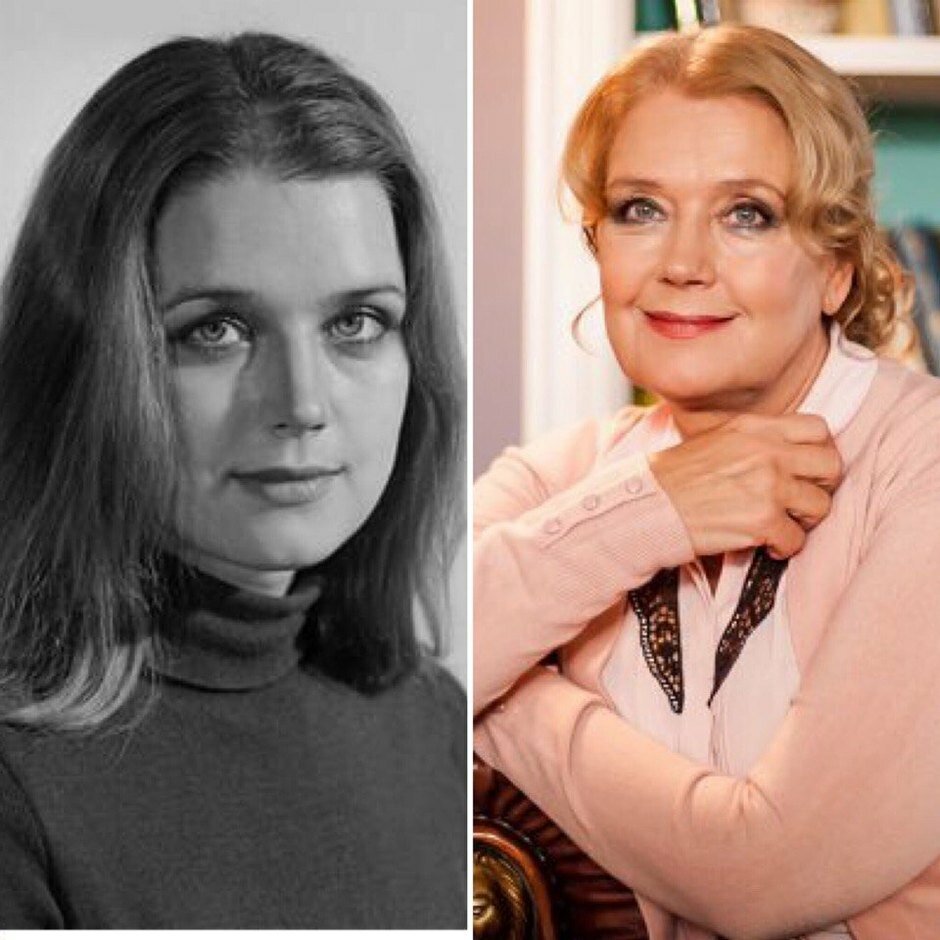 Ирина Алферова в молодости и сейчас