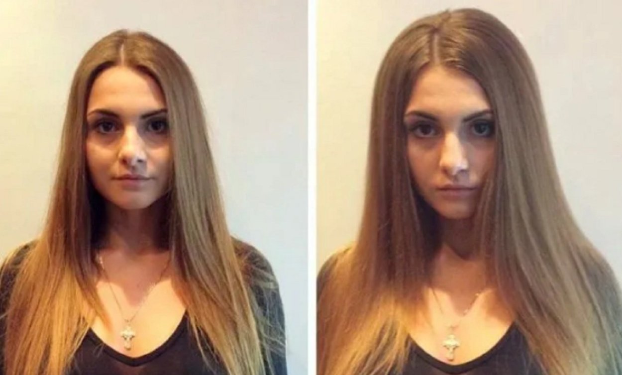 Брюнетка с высоким хвостом