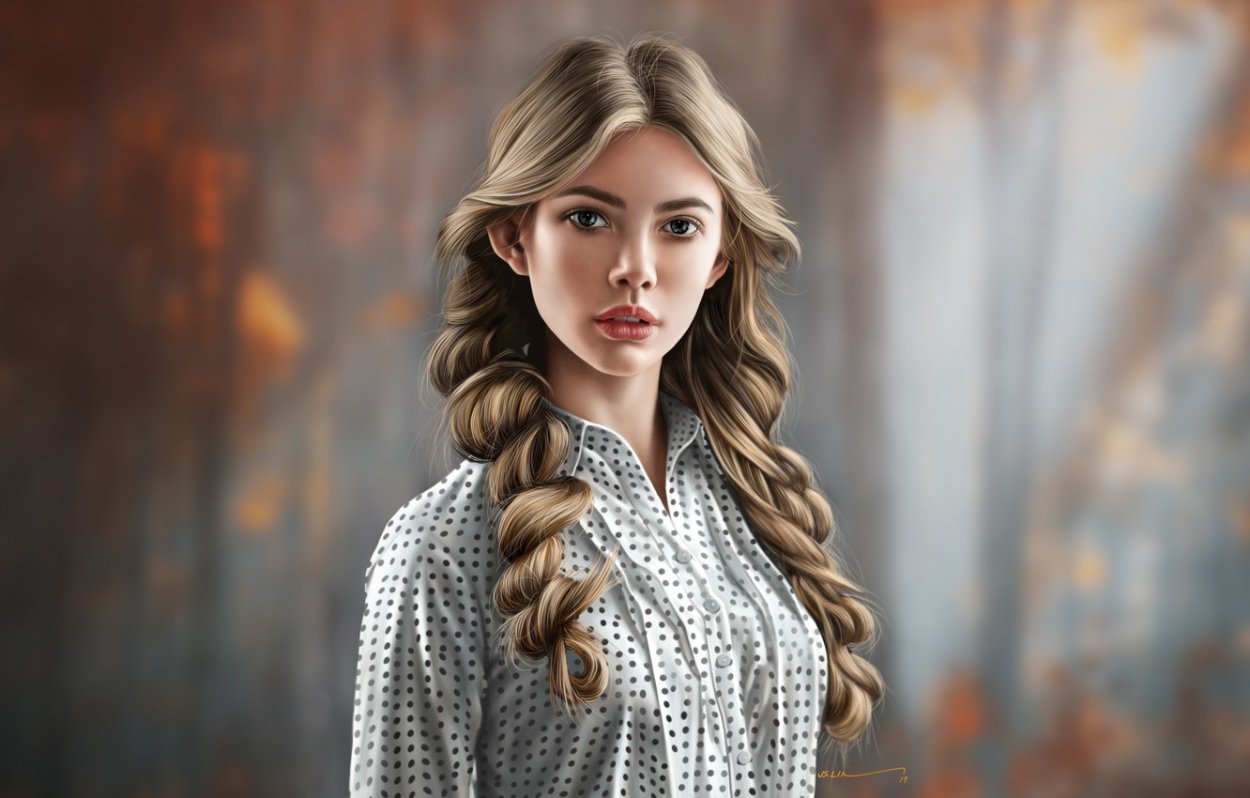 Девушка с косой