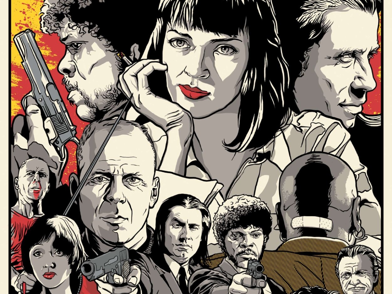 Постеры фильмов Тарантино Pulp Fiction