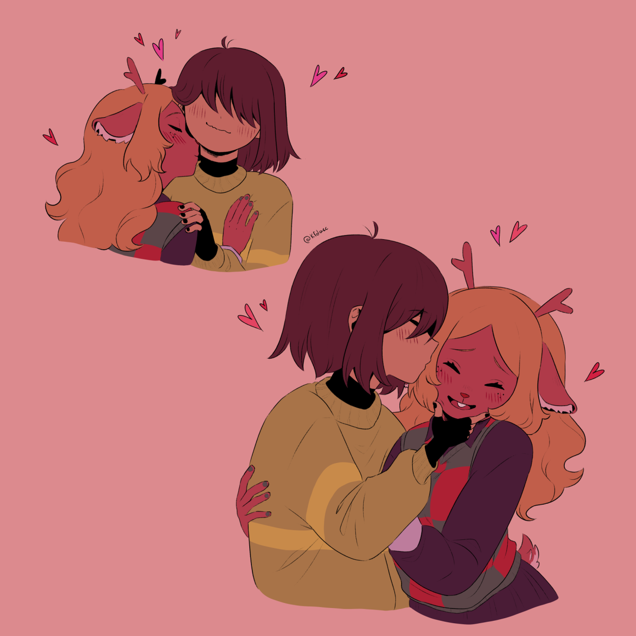 Deltarune Noelle and Kris