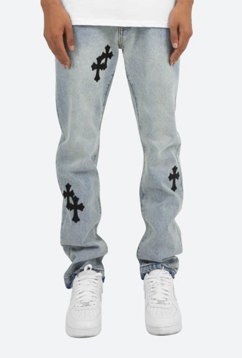 Jeans hearts. Chrome Hearts джинсы. Хром Хартс штаны. Chrome Hearts штаны. Джинсы с крестиками.