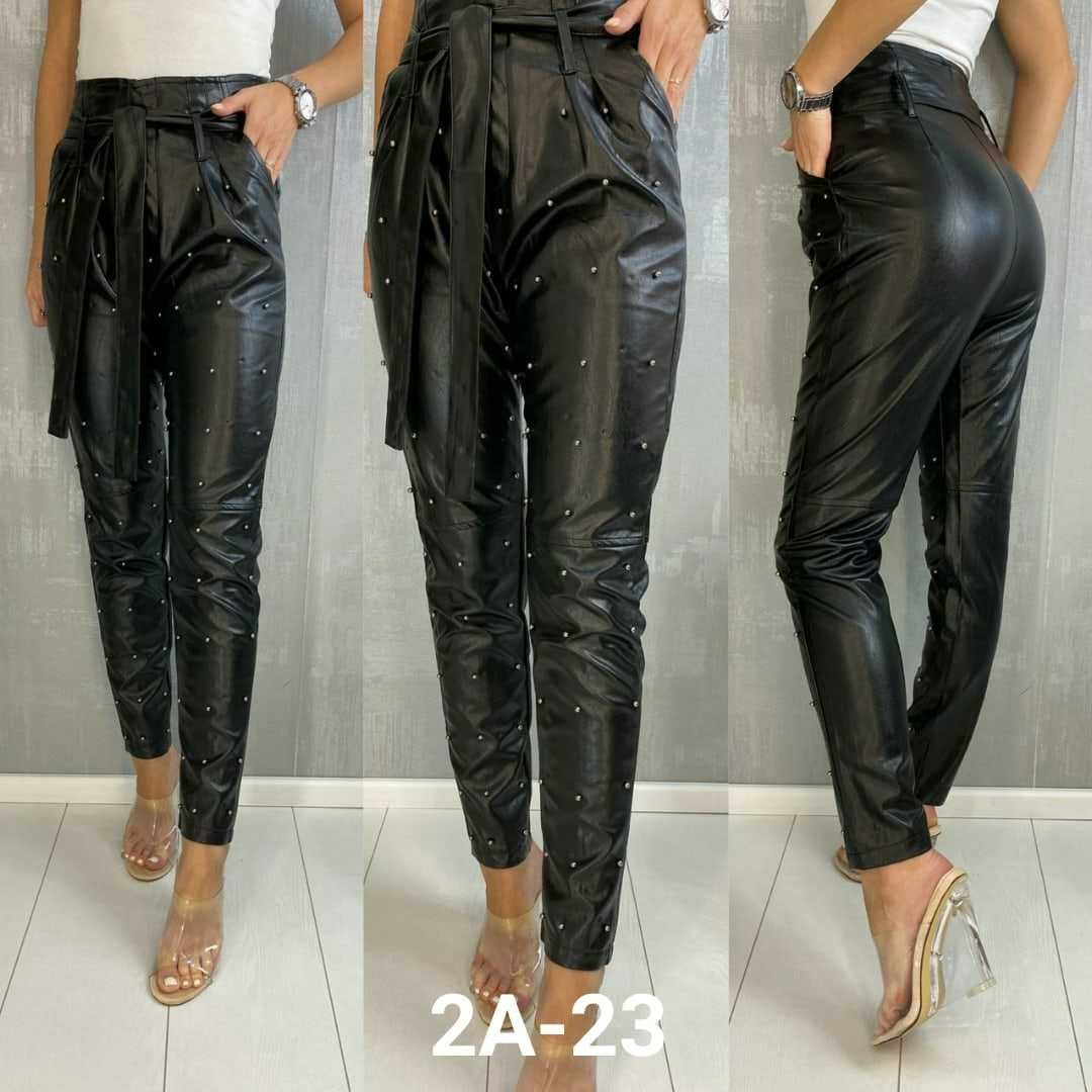 Брюки из экокожи женские