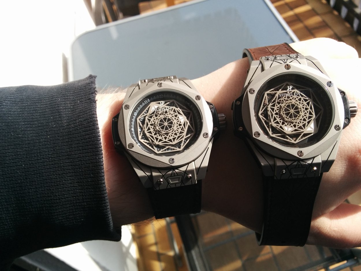 Hublot big Bang unico Sang на руке