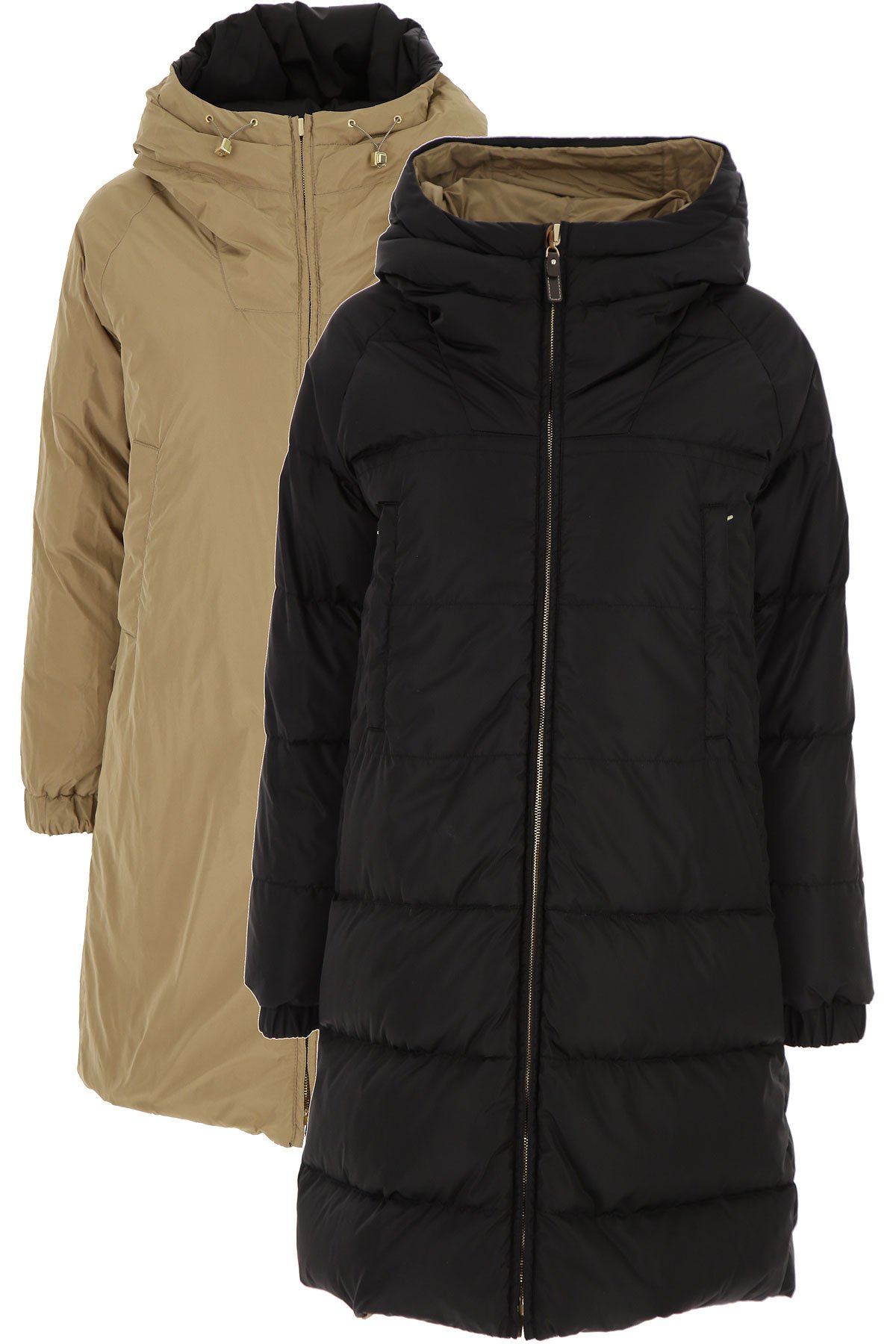 MAXMARA пуховик белый с капюшоном Max Mara