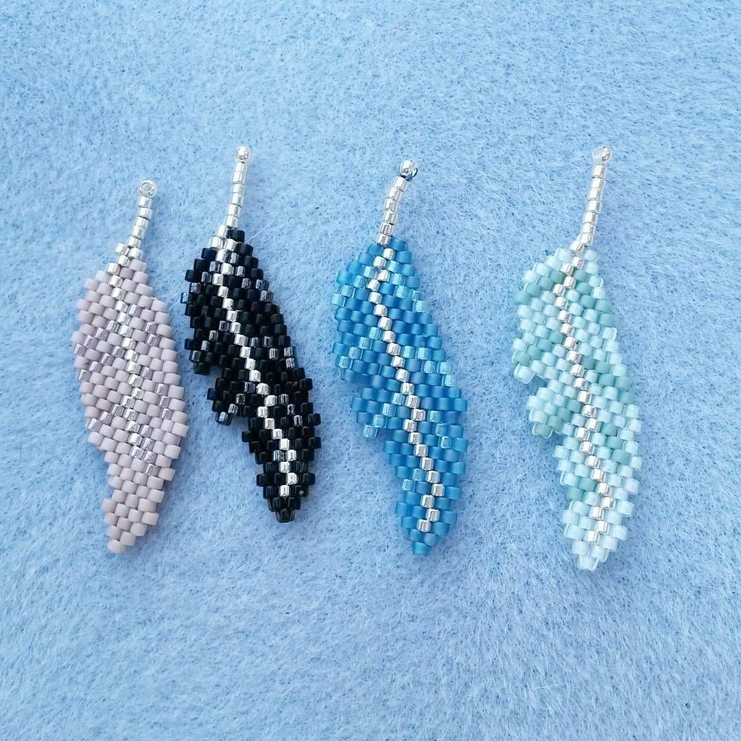 Серьги из бисера маленькие