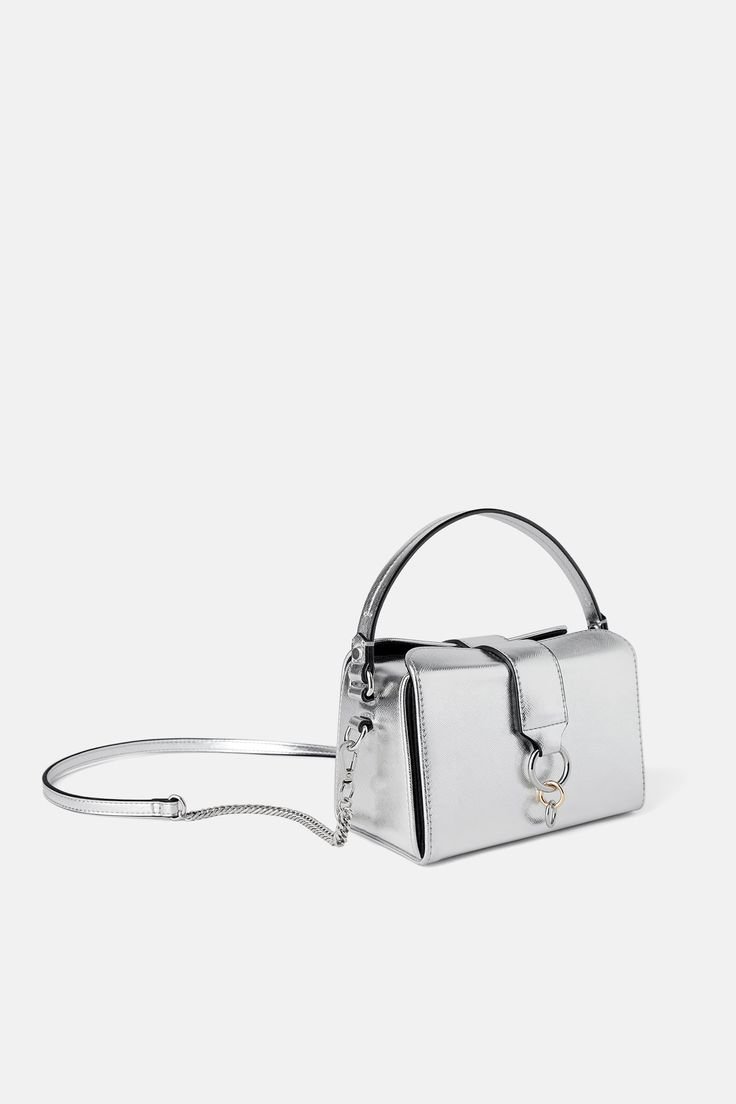 Серебристая сумка Zara