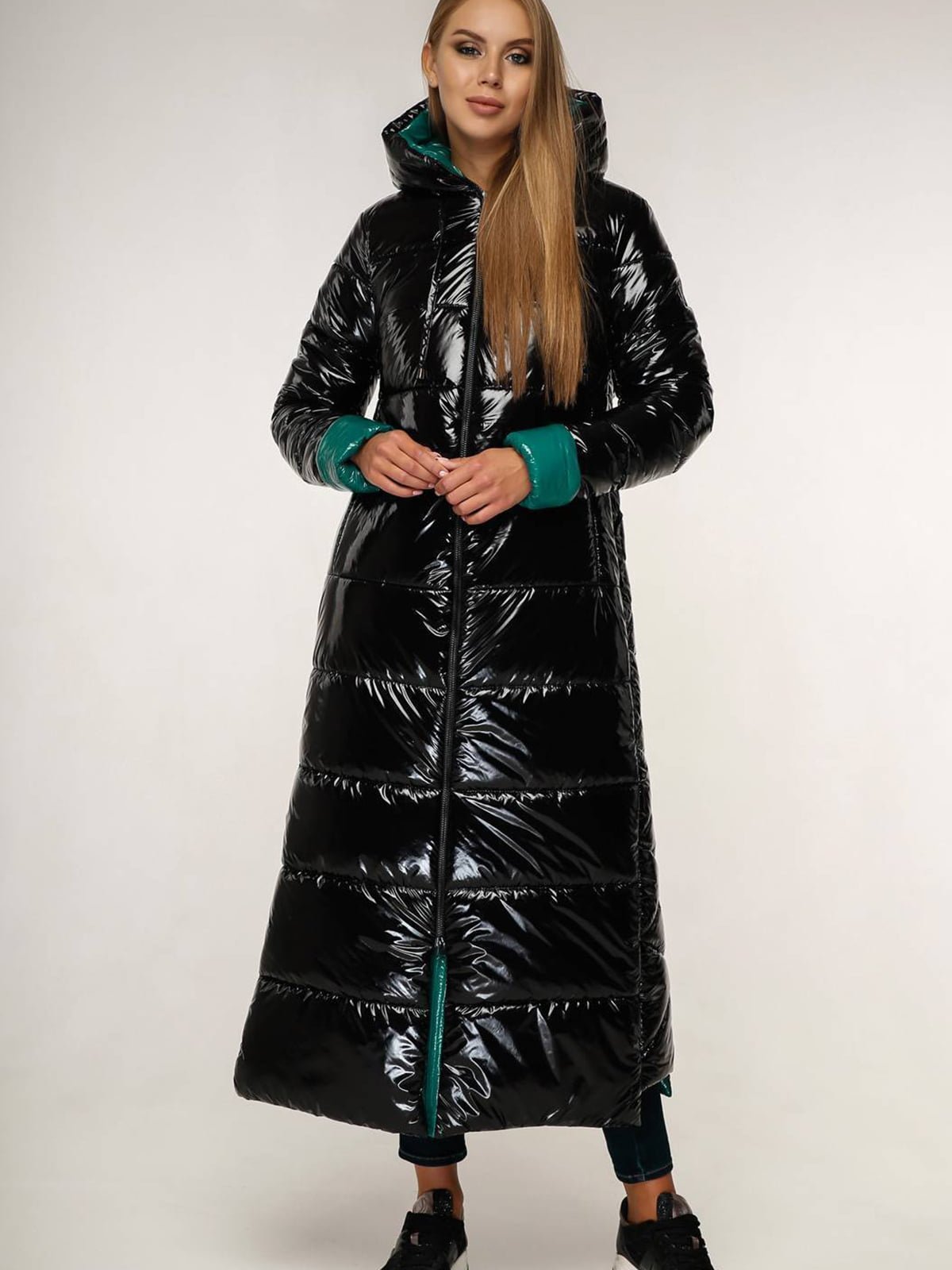 Metallic nylon Puffer Jacket