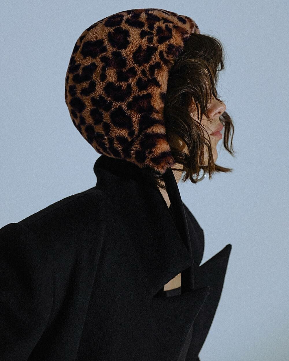 Asya бренд леопардовая шапка