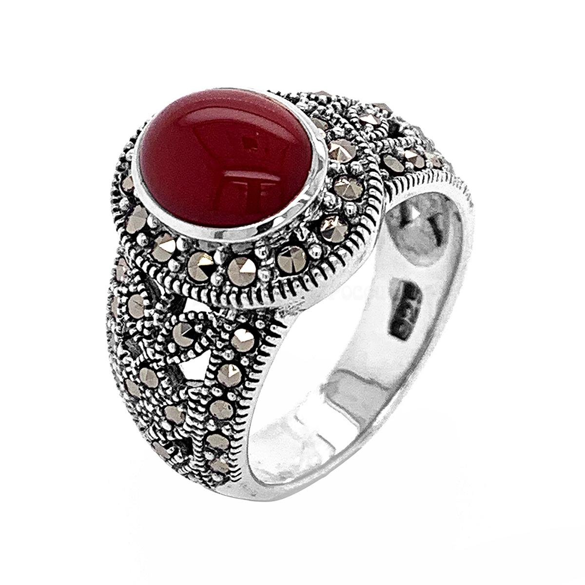 Серебряное кольцо МАРКАЗИТ Корунд