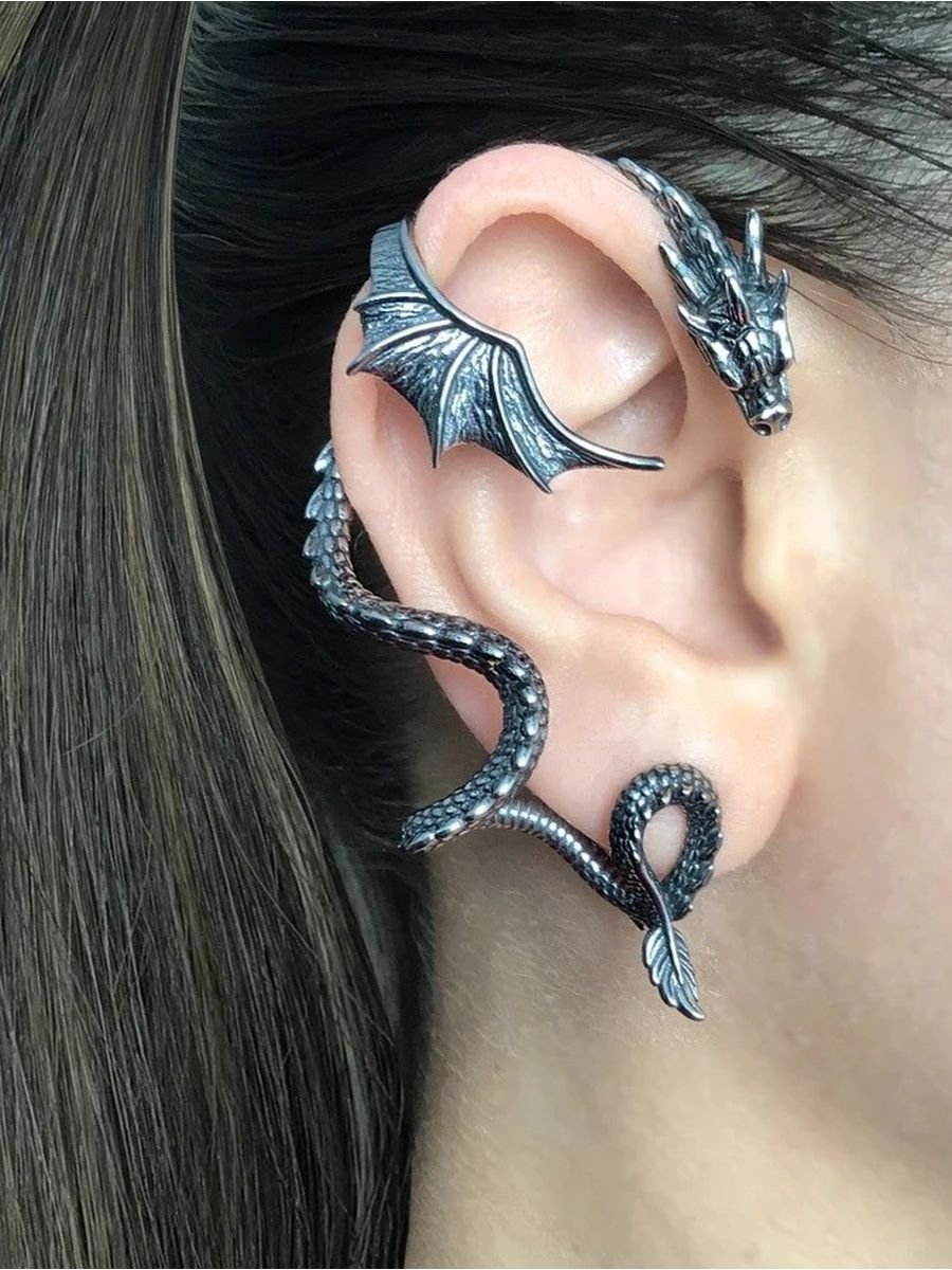 Серьги драконы