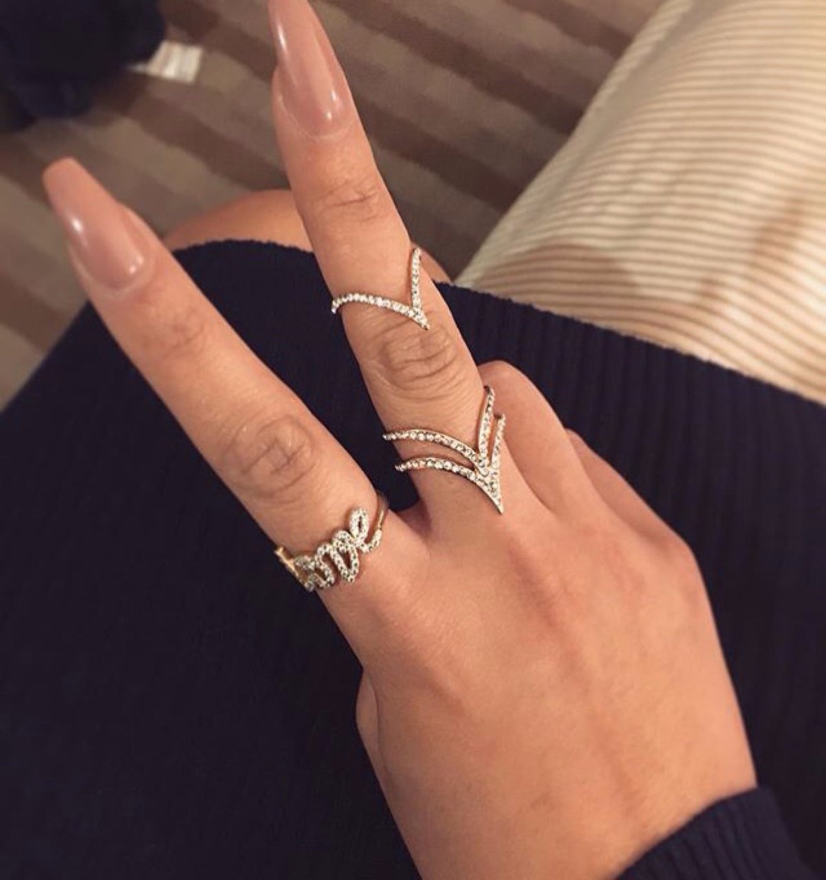 Двойное кольцо на один палец