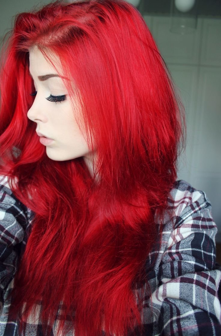 Красные волосы краской Manic Panic