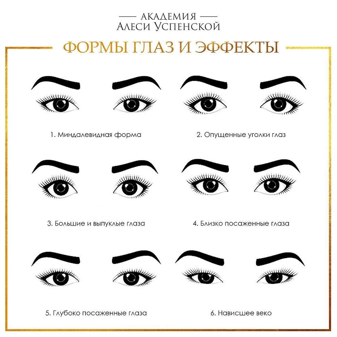 Типы формы глаз