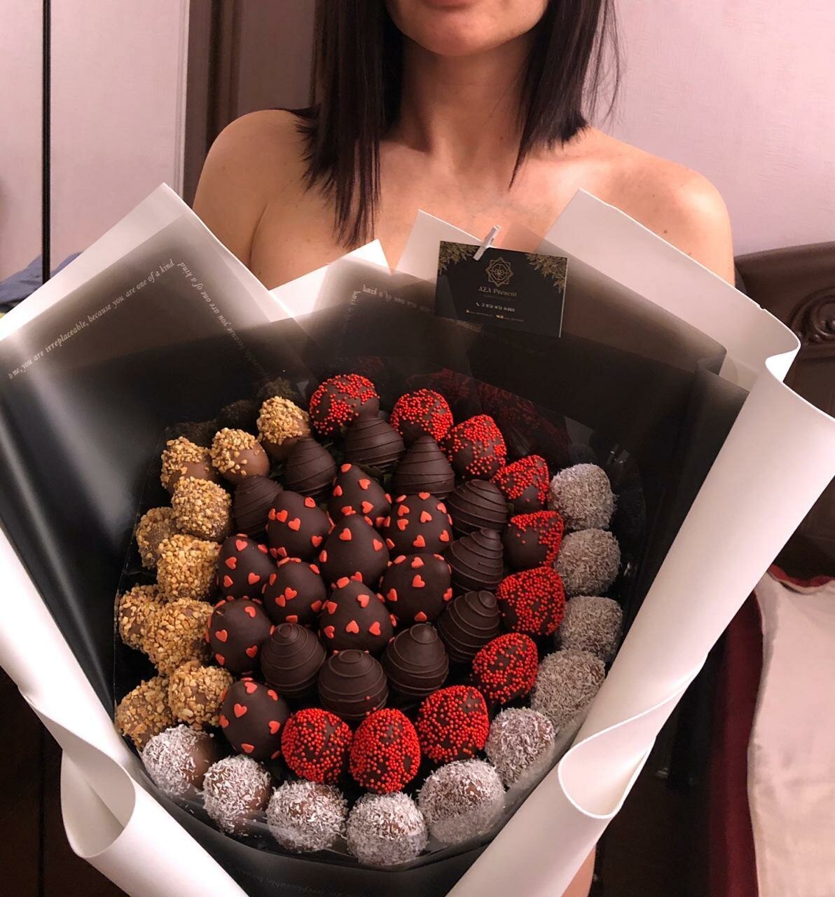 Букет из клубники в шоколаде