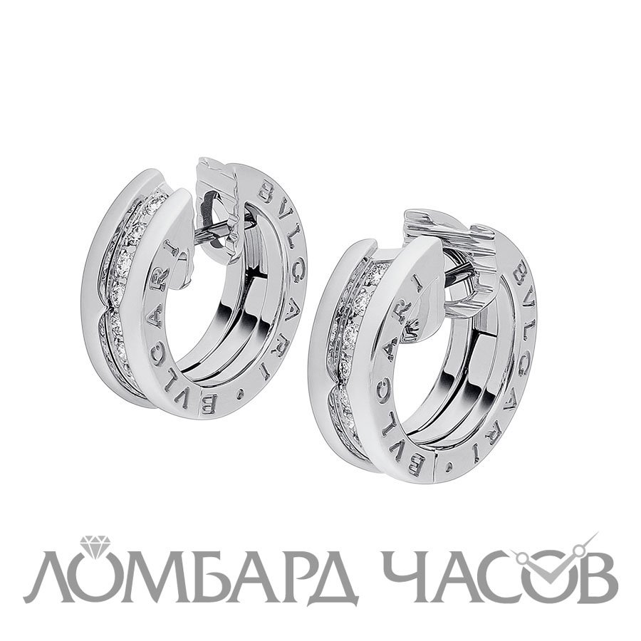 Серьги Bvlgari b.zero1 белое золото