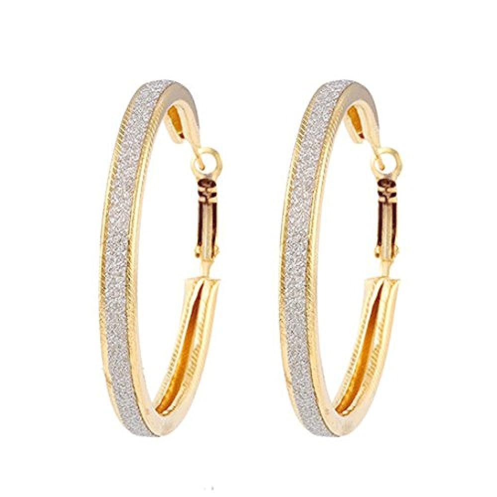 Серьги "кольца" Ажур, позолота