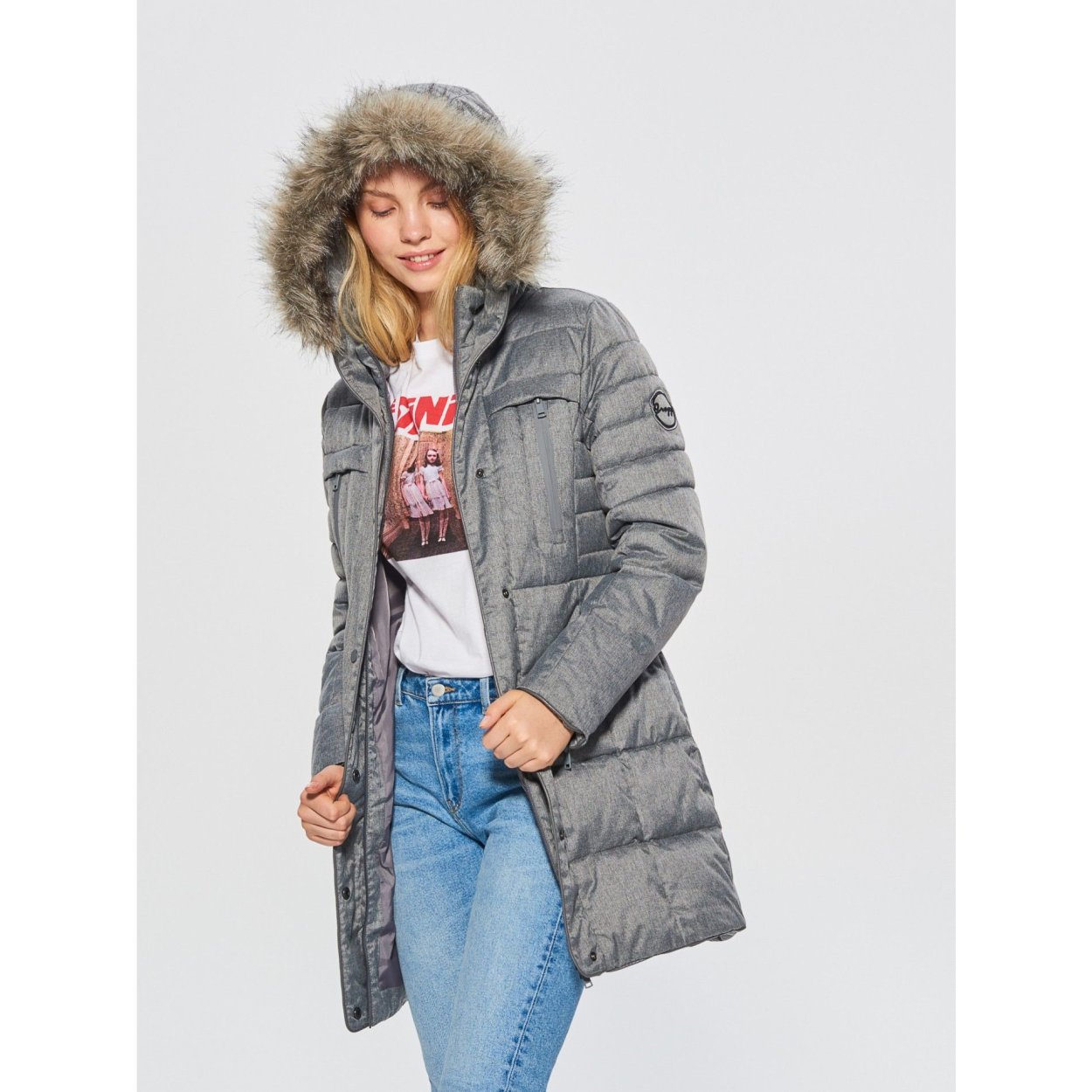 Куртка Cropp женская серая