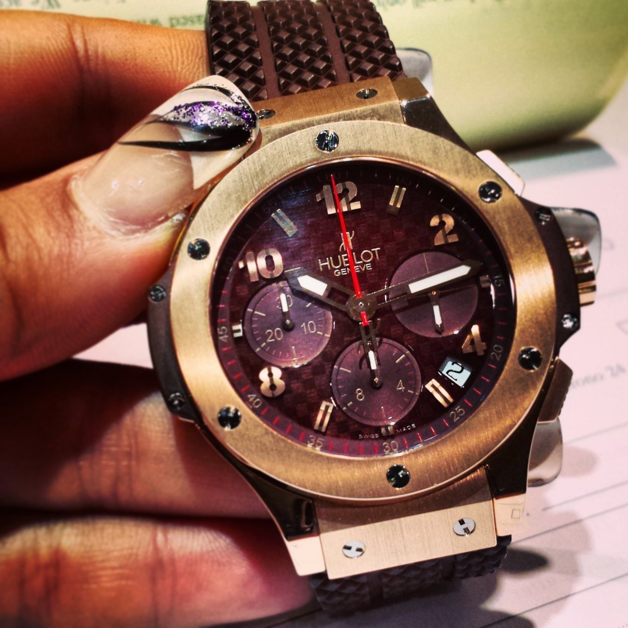 Hublot big Bang розовые