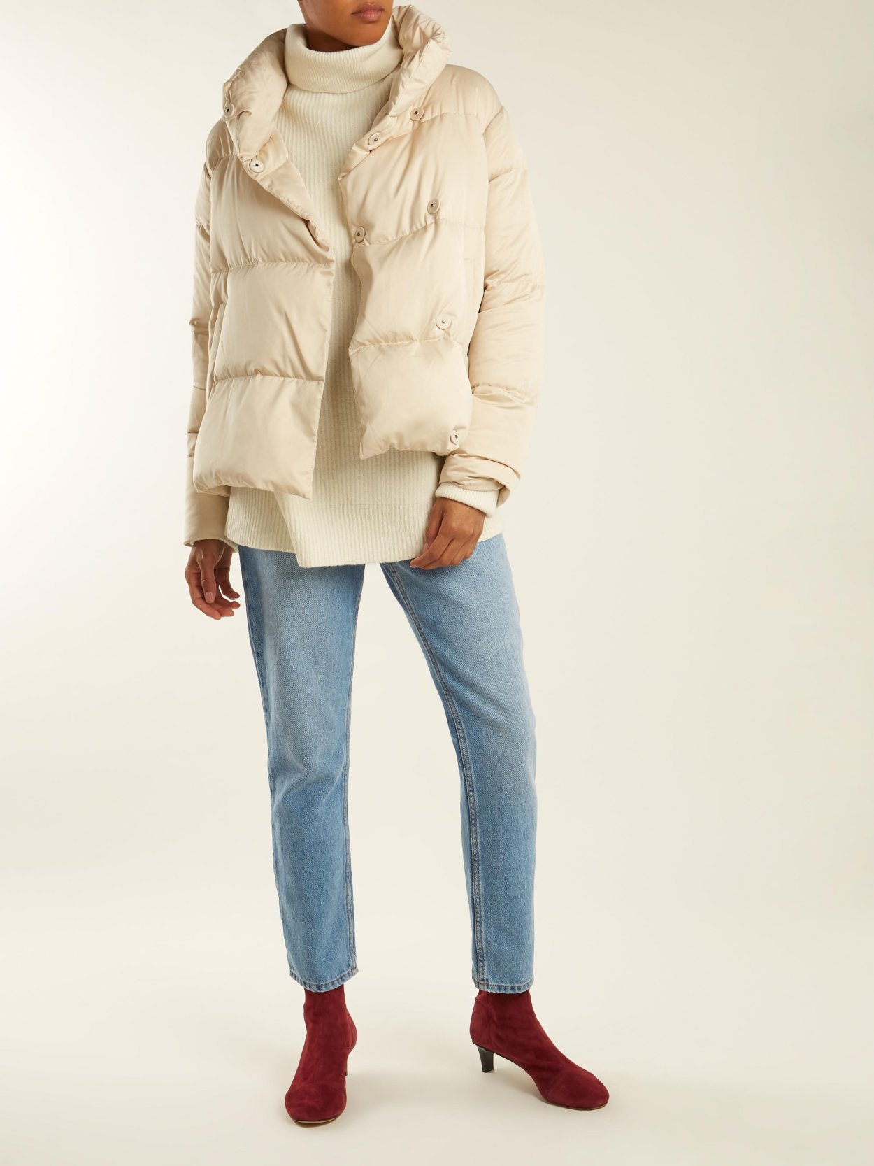 Пуховик Max Mara серый