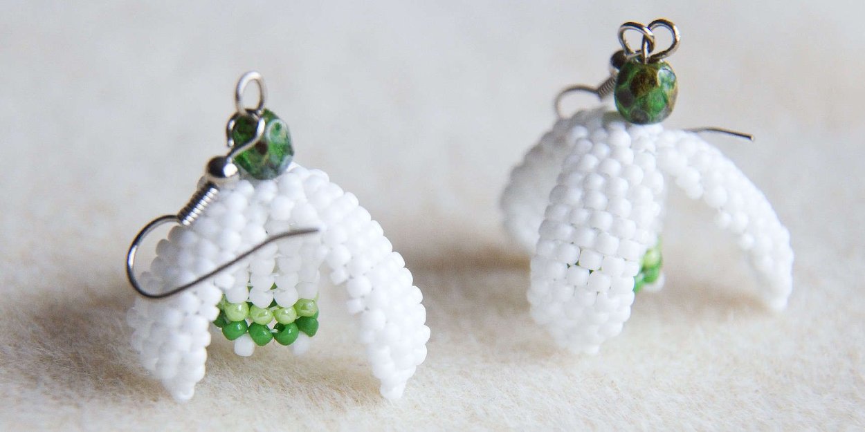 Серьги из бисера амигуруми
