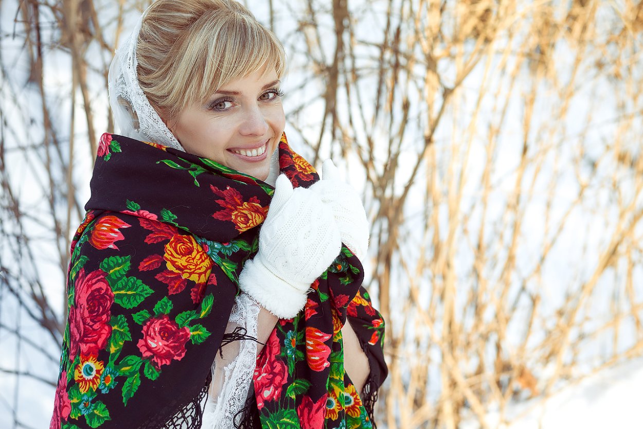 Русские красавицы в платках