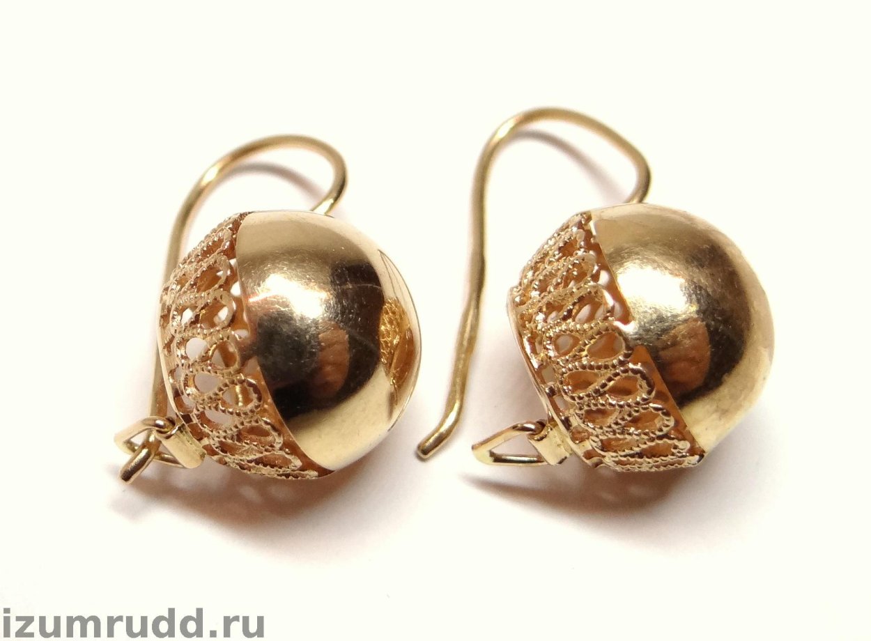 Серьги Меркурий золото 583 пробы