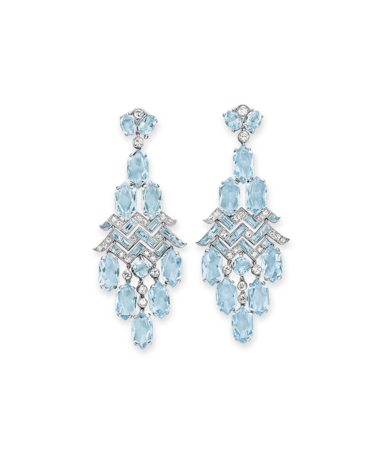 Серьги Aquamarine 48347a-s-a