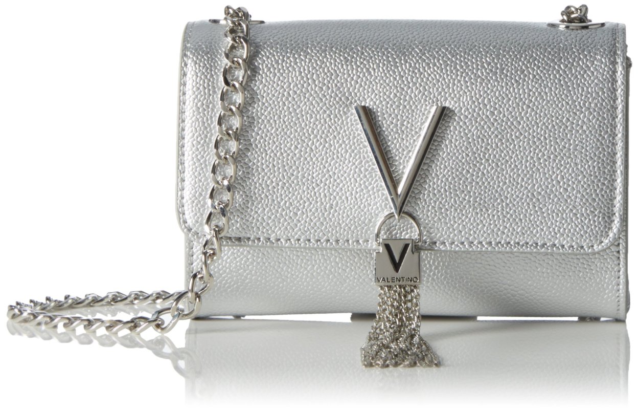 Valentino Divina клатч серебрянный