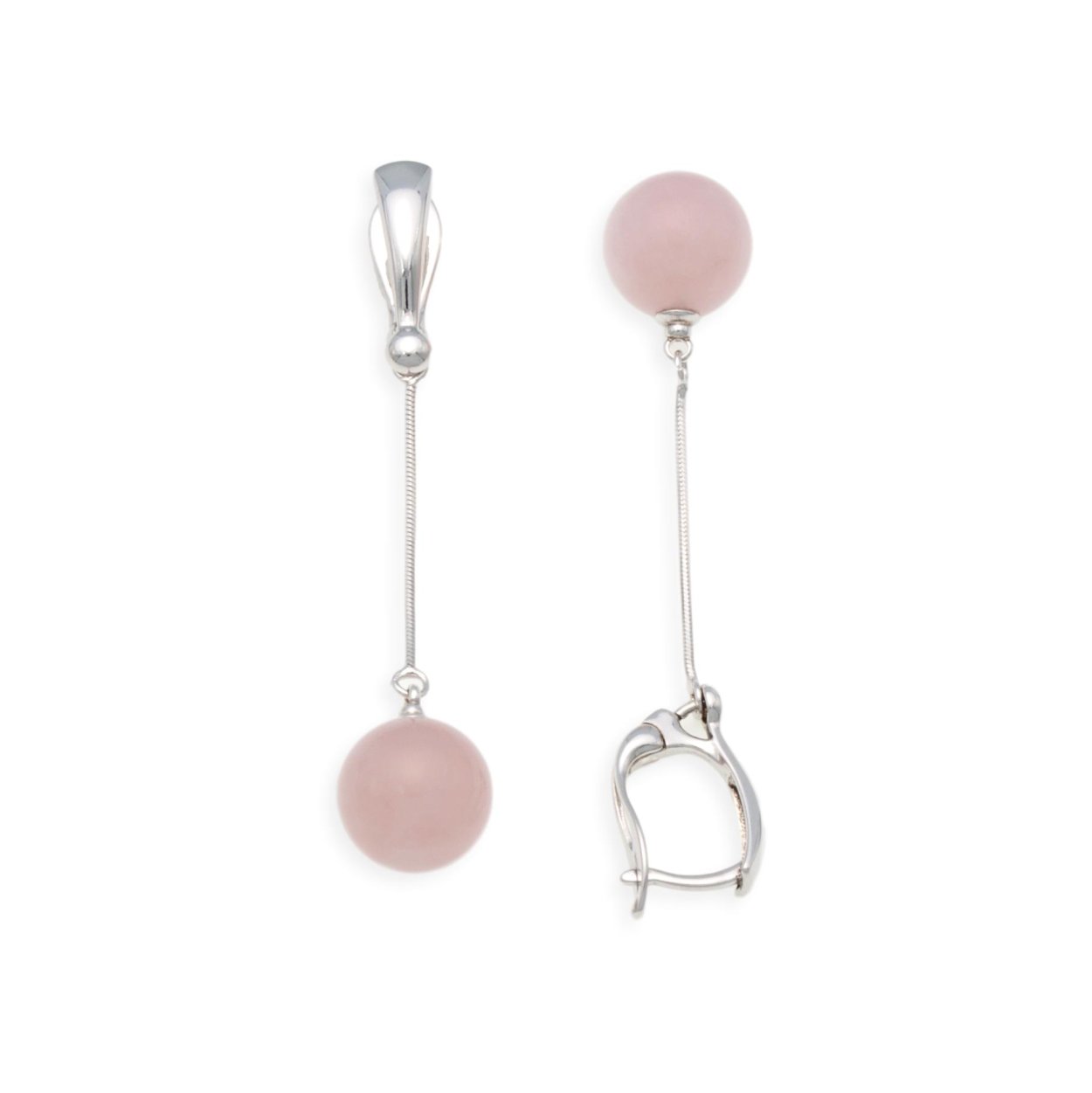 Серьги арт 83202 с розовым кварцем