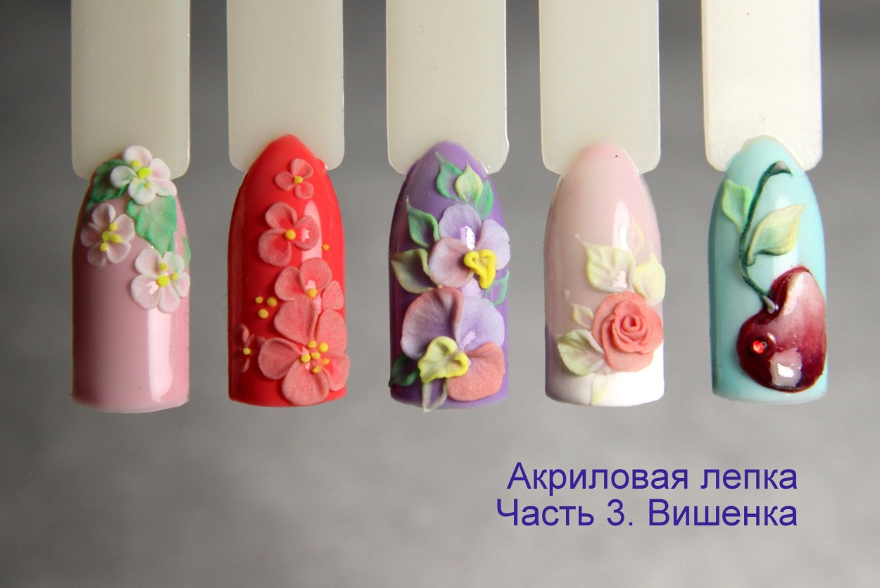 Акриловая лепка роза