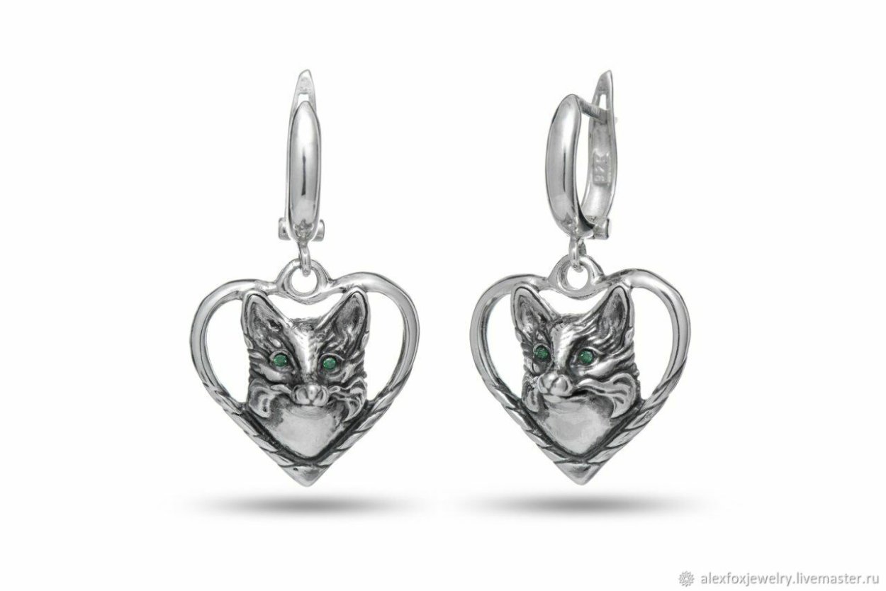Серьги лисички Санлайт