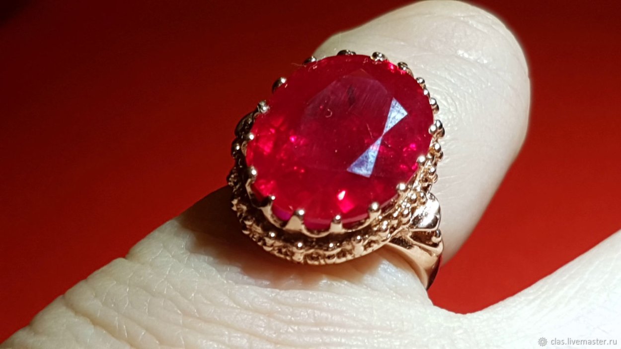Кольцо Firenze Ruby 16 мм