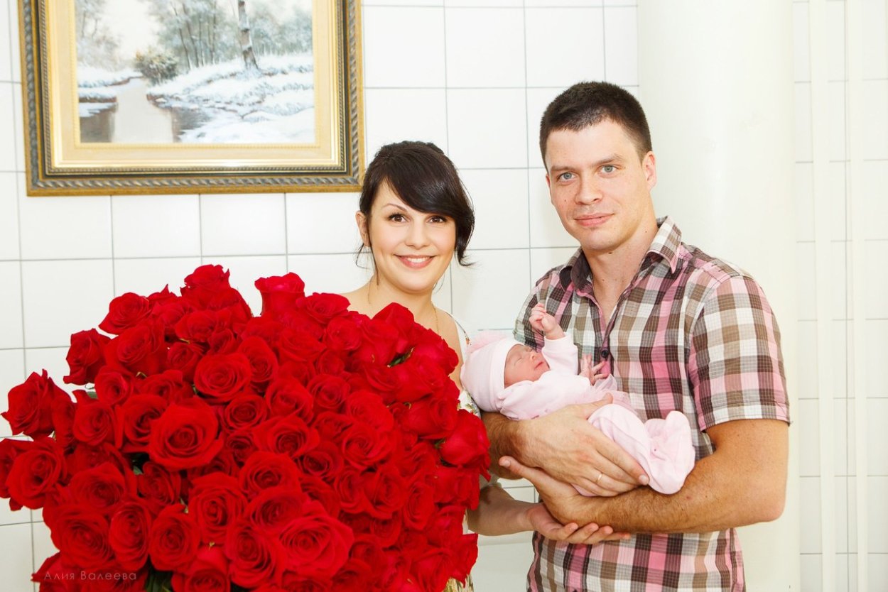Розы на выписку из роддома