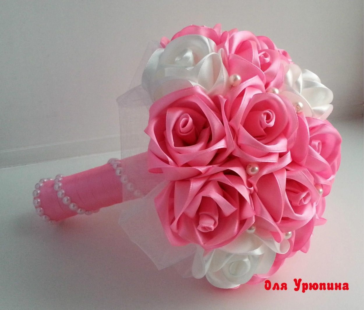 Свадебный букет канзаши