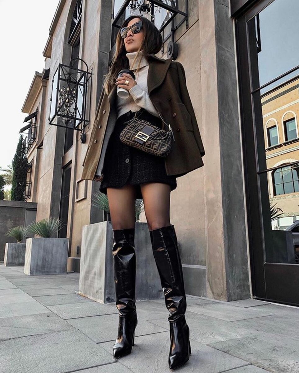 Ботфорты Zara стрит стайл