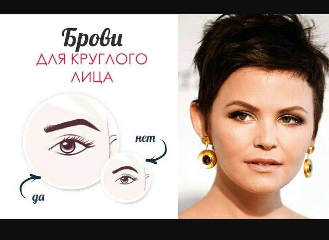 Брови для круглого лица